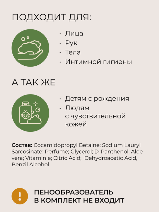 Мыло-пенка парфюмерное концентрат  TOBACCO&BERGAMOT