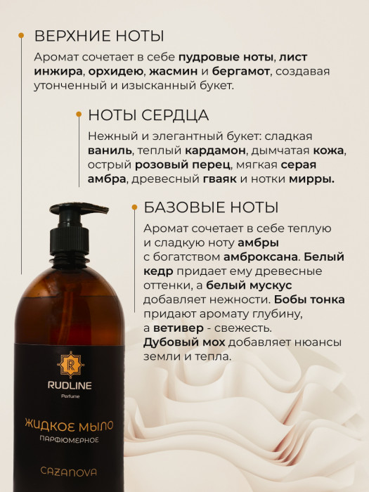 Жидкое мыло парфюмерное CAZANOVA 1000 мл